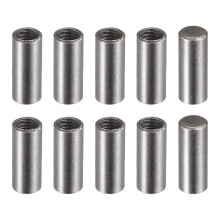 Carbon Steel Dowel Pin 4 x 10mm M3 Female Thread Cylindrical Shelf Support Pin 10Pcs