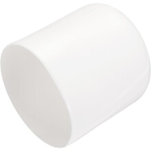 8pcs Rubber End Caps 42mm ID Vinyl Round End Cap Cover Screw Thread Protectors White