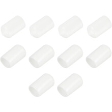 10pcs Rubber End Caps 13mm ID Vinyl Round End Cap Cover Screw Thread Protectors White