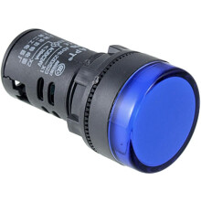 AC 220V LED Pilot Indicator Light Signal Lamp Black Blue