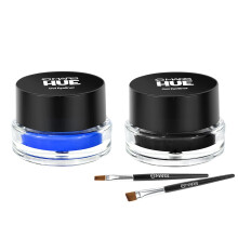 Mars 2-In-1 Hue Gel Eyeliner | Waterproof & Smudgeproof Formula | Stay Upto 24 Hours | Comes With 2 Brush Set (6.0 Gm) (Black & Blue)