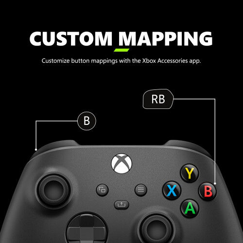 Xbox Xbox Wireless Gaming Controller (2025) - Carbon Black - Play on Xbox Windows Android iOS FireTV Sticks Smart TVs VR Headsets 1