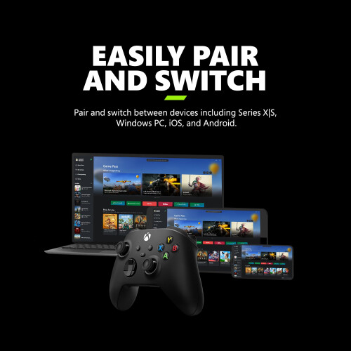 Xbox Xbox Wireless Gaming Controller (2025) - Carbon Black - Play on Xbox Windows Android iOS FireTV Sticks Smart TVs VR Headsets 2