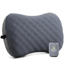Oreiller Gonflable de Voyage Ergonomique Confortable Compact Gris