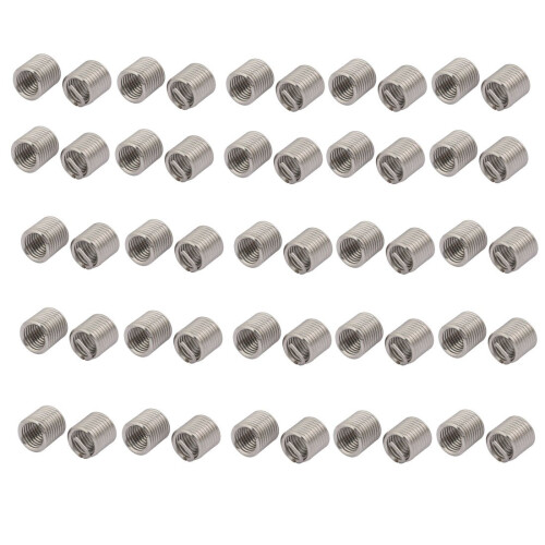M6x1mmx12mm 304 Stainless Steel Helical Coil Wire Thread Insert 50pcs