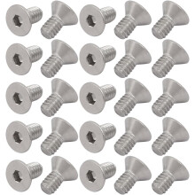 1/4-20 x 1/2" 304 Stainless Steel Flat Head Hex Socket Cap Screw 25pcs