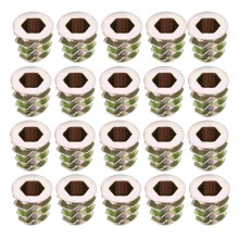 Furniture Threaded Insert Nuts Zinc Alloy M5 Internal Threads 10mm Length 20pcs