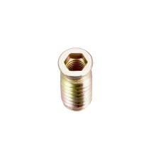 Wood Furniture M8x30mm Threaded Insert Nuts Interface Hex Socket Drive 50pcs