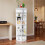(8 floors, circular shape) 8-Tier Rotating Shoe Rack Tower - White 8