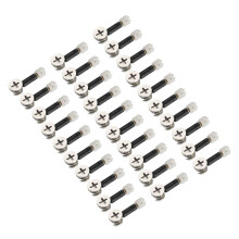 3-in-1 Furniture Connecting Kit 15mm OD Cam Fitting, M6x35mm Dowel Screws, 10.7mm OD Pre-Inserted Nut 30 Sets