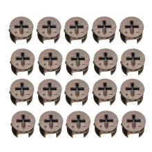 Furniture Connector Cam Lock Fittings 15mmx12mm for Cabinet Drawer Dresser Wardrobe Panel Connecting 20pcs