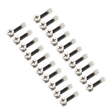3-in-1 Furniture Connecting Kit 15mm OD Cam Fitting, M6x35mm Dowel Screws, 10.7mm OD Pre-Inserted Nut 20 Sets