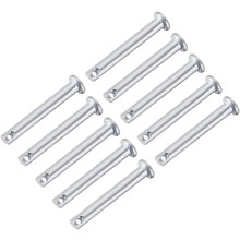 Single Hole Clevis Pins,5mm x 35mm Flat Head Zinc-Plating Steel 10 Pcs