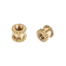 Knurled Insert Nuts, M2 x 3mm(L) x 3.5mm(OD) Female Thread Brass Embedment Assortment Kit, 10 Pcs