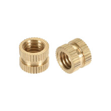 Knurled Insert Nuts, M8 x 8mm(L) x 10mm(OD) Female Thread Brass Embedment Assortment Kit, 15 Pcs