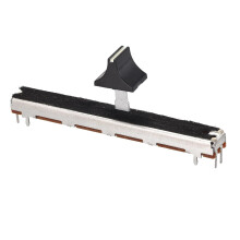 Fader Variable Resistors Mixer 75mm Straight Slide Potentiometer B10K Ohm White Black Knobs