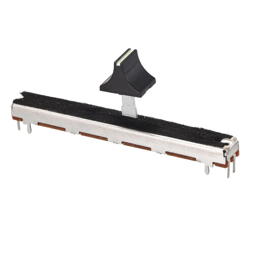 Fader Variable Resistors Mixer 75mm Straight Slide Potentiometer B10K Ohm White Black Knobs
