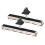 Fader Variable Resistors Mixer 75mm Straight Slide Potentiometer B10K Ohm White Black Knobs 2pcs 1