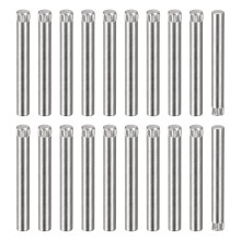 6x50mm 304 Stainless Steel Dowel Pins, 20Pcs Knurled Head Flat Chamfered End Dowel Pin, Wood Bunk Bed Shelf Pegs Support Shelves Fasten Elements