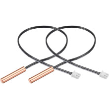 2 Pcs 50K NTC Thermistor Probe 15.7 Inch Copper Sensitive Temperature Temp Sensor for Air Conditioner