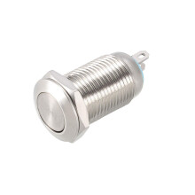 Latching Metal Push Button Switch 10mm Mounting Dia 1NO 1NC COM DC 30V 0.1A 22.5 x 13.5mm