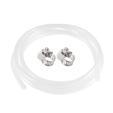 Silicone Tubing 5/16"(8mm) ID 3/8"(10mm) OD 10ft Silicone Rubber Tube Air Hose Water Pipe Clear with Clamps