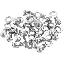 Ball Chain Connector, 3mm 3.2mm Pull Loop Crimp Link Stainless Steel Connection, Pack of 50