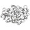 Ball Chain Connector, 3mm 3.2mm Pull Loop Crimp Link Stainless Steel Connection, Pack of 50 1