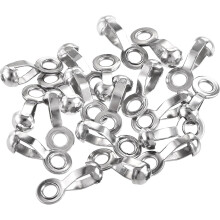 Ball Chain Connector, 4mm 4.5mm Pull Loop Crimp Link Stainless Steel Connection, Pack of 50