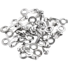 Ball Chain Connector, 2mm 2.4mm Pull Loop Crimp Link Stainless Steel Connection, Pack of 15