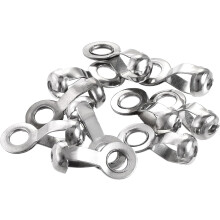 Ball Chain Connector, 6mm 6.5mm Pull Loop Crimp Link Stainless Steel Connection, Pack of 50
