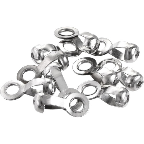 Ball Chain Connector, 6mm 6.5mm Pull Loop Crimp Link Stainless Steel Connection, Pack of 50