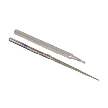 Diamond Burrs Grinding Drill Bits for Rotary Tool 2.35mm Shank 1.8mm Conical & 0.5mm Dia Head Ball Shaped Grinding Mounted Point Bit