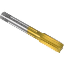 Metric Machine Thread Milling Tap M14 x 1.5 H2 Titanium Coated (Ti-coated) High Speed Steel 4 Straight Flutes Screw Thread Tapping Threading Machinist