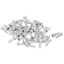 M4 Hex Socket Head Cap Self-Tapping Screw, 50Pcs M4x14mm 304 Stainless Steel, Hexagon Socket Head Tapping Screws, Hex Drive, Self Tapping Point - Silv