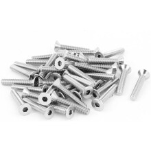 M6 x 35mm Countersunk Flat Head Hex Socket Screw Bolt DIN 7991 40 Pcs