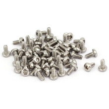 M2x4mm 304 Stainless Steel Button Head Torx Socket Screws Fastener 60pcs