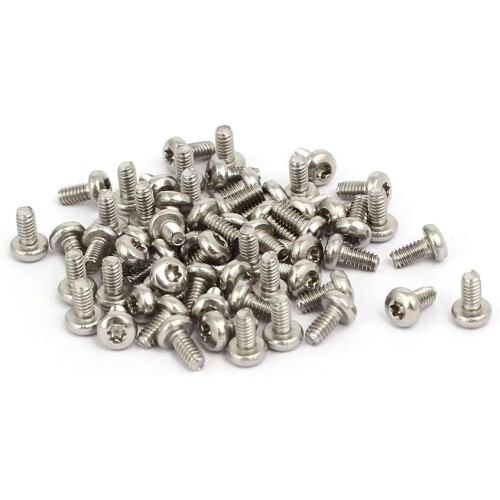 M2x4mm 304 Stainless Steel Button Head Torx Socket Screws Fastener 60pcs