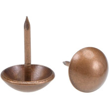 Upholstery Nails Tacks 12mm Head Dia Retro Round Thumb Push Pins Copper Tone for Furniture Sofa Headboards,100 Pcs