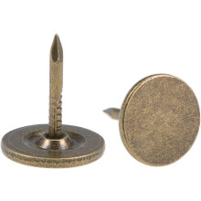 Upholstery Nails Tacks 11mmx13mm Flat Head Furniture Nails Bronze Tone for Furniture Sofa Headboards, 25 Pcs