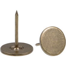 Upholstery Nails Tacks 16mmx20mm Flat Head Furniture Nails Bronze Tone for Furniture Sofa Headboards, 60 Pcs