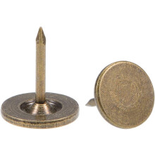 Upholstery Nails Tacks 11mmx13mm Flat Head Furniture Nail Bronze Tone for Furniture Sofa Headboards, 150 Pcs