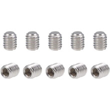 100Pcs M3x4mm Internal Hex Socket Set Grub Screws Flat Point 304 Stainless Steel Screw