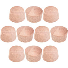 Wood Button Top Plugs 15/32 Inch Wood Color Hardwood Furniture Plugs 9/25 Inch Height 200 Pcs