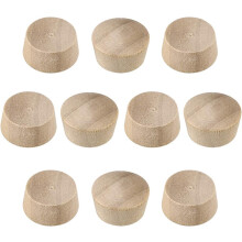 Wood Button Top Plugs 9/16 Inch Cherry Hardwood Furniture Plugs 9/25 Inch Height 200 Pcs