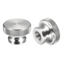 Knurled Thumb Nuts, 4pcs M10 x D30mm x H20mm 304 Stainless Steel Knurled Nut with Collar High Head Blind Hole Knurled Thumb Nuts for 3D Printer Parts