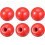 6Pcs Threaded Ball Knobs, M12 Female Thread Thermoset Ball Knob 1.57'' Dia Red Round Operation Ball Handles Embedded Threaded Knob for Machine Handle 1