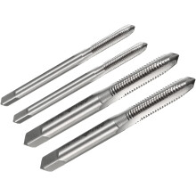Metric Machine Tap M3 x 0.5mm and M6 x 1.0mm H2 HSS Uncoated 3 Flutes Thread Tapping DIY Tool 4pcs