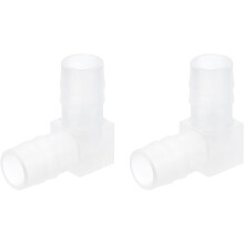 3/8" 90 Degree Elbow Hose Barb, 2pcs L-Shaped Aquarium Air Valve Connector Tubing for Fish Tank Pond Air Line