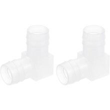 13/16" 90 Degree Elbow Hose Barb, 2pcs L-Shaped Aquarium Air Valve Connector Tubing for Fish Tank Pond Air Line
